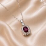 Radiant Garnet Geometric Pendant