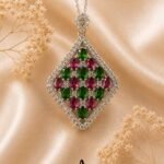 Garnet & Diopside Lattice Pendant