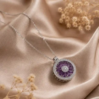 The Ariana Signature Pendant — Amethyst | Silver