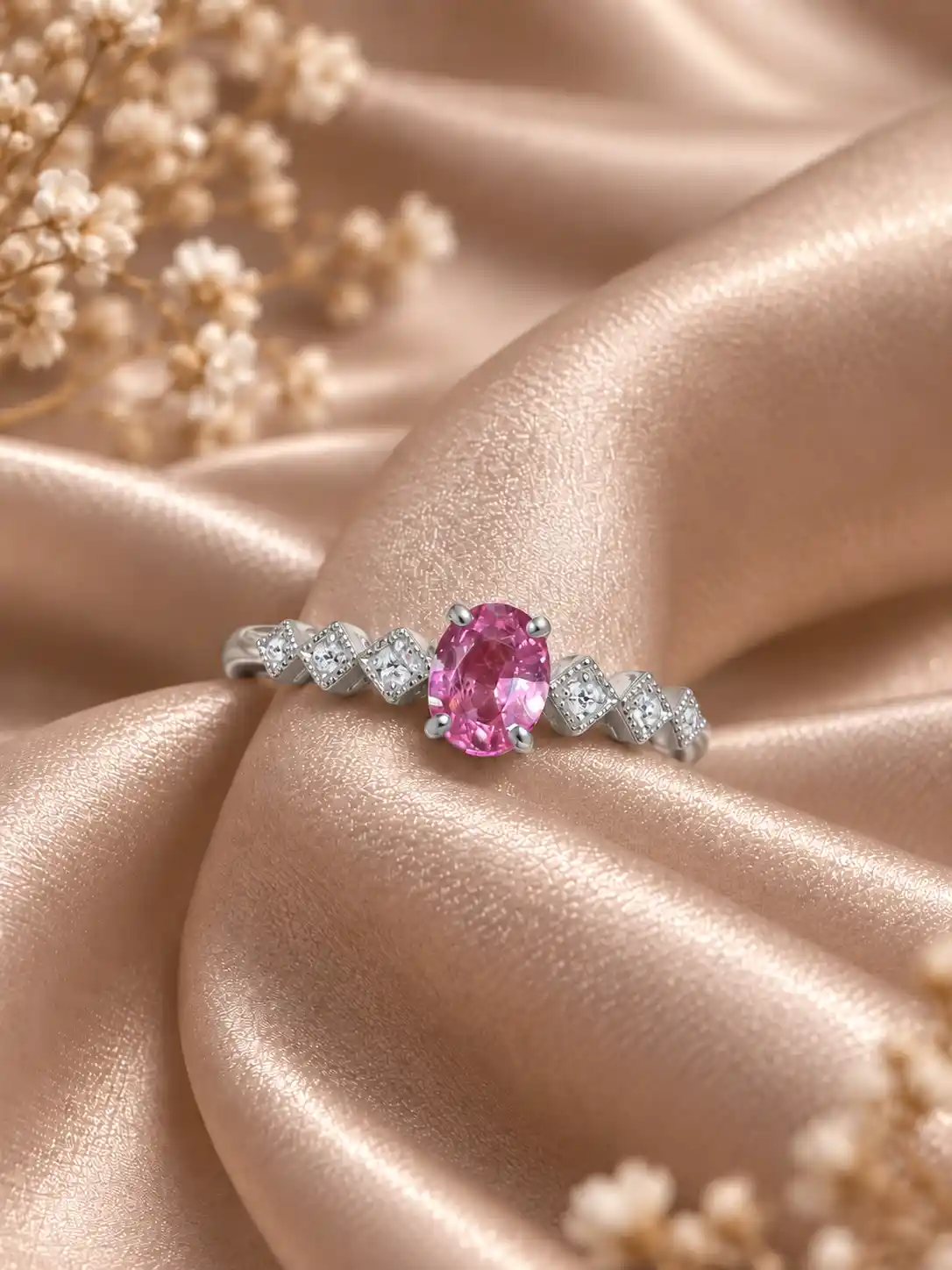Pink Sapphire Allure Ring1